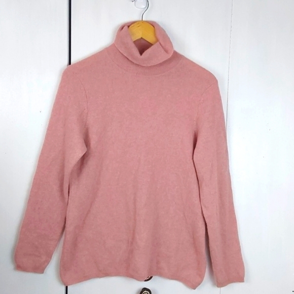 Charter Club Cashmere Dusty Pink Soft Neutral Preppy Sweater Sz.L - Picture 1 of 9